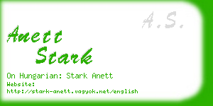 anett stark business card
